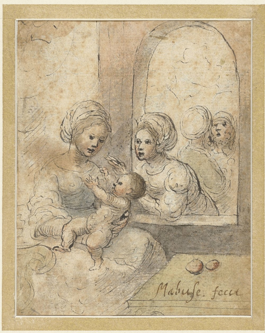 Maria con bambino e altre tre figure da Anonymous