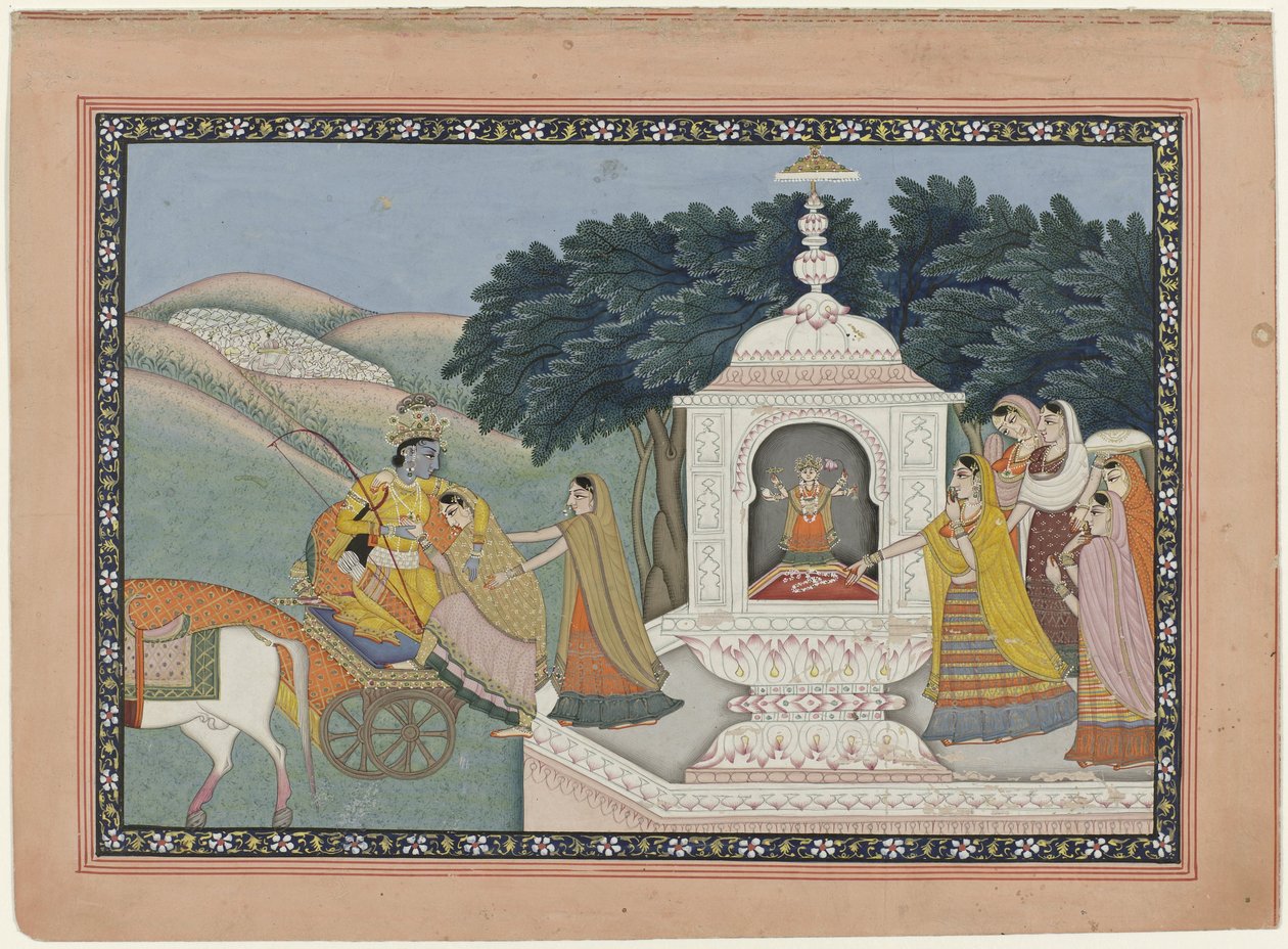 Rapimento di Rukmini da parte di Krishna da Anonymous