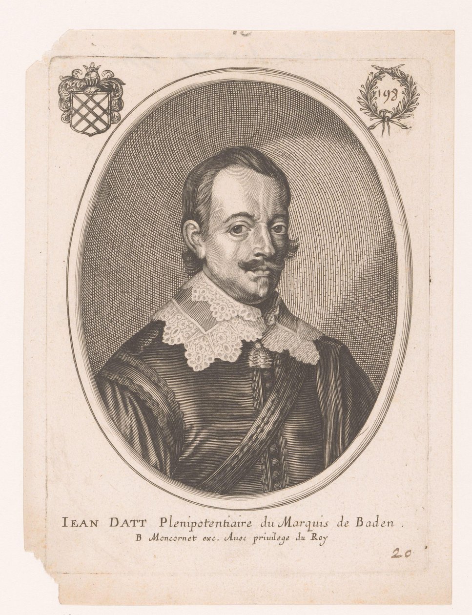 Ritratto di Jean Datt da Anonymous