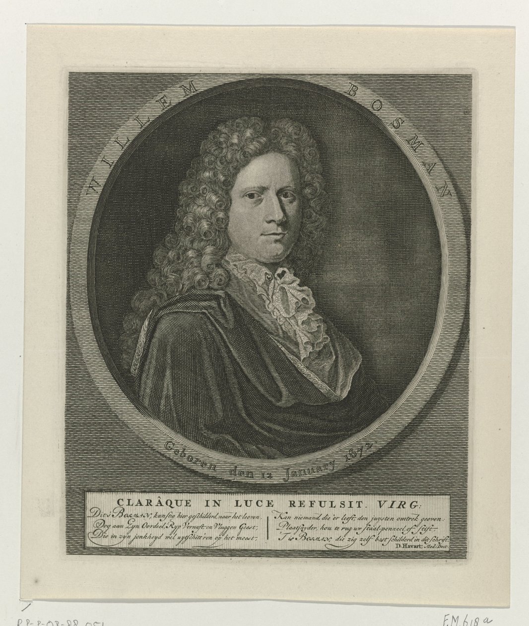 Ritratto di Willem Bosman da Anonymous