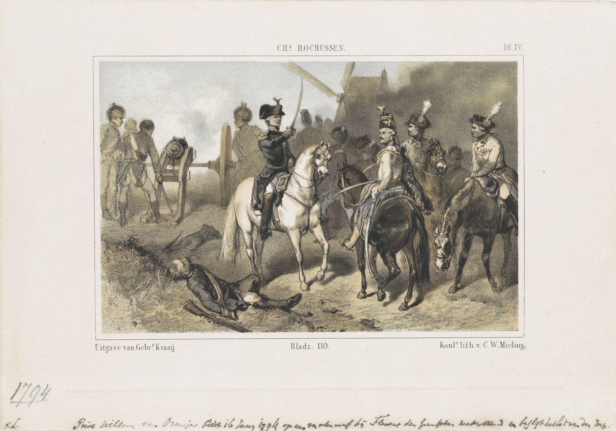 Il principe Guglielmo nella battaglia di Fleurus, 1794 da Anonymous