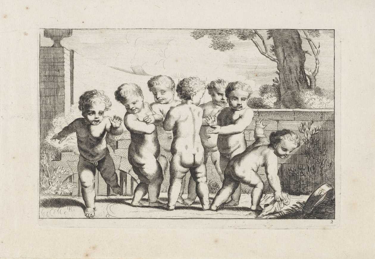 Putti che giocano a nascondino da Anonymous