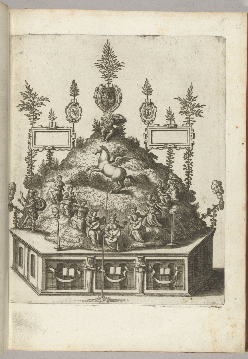 Scena con Apollo sul Parnaso, 1594 da Anonymous