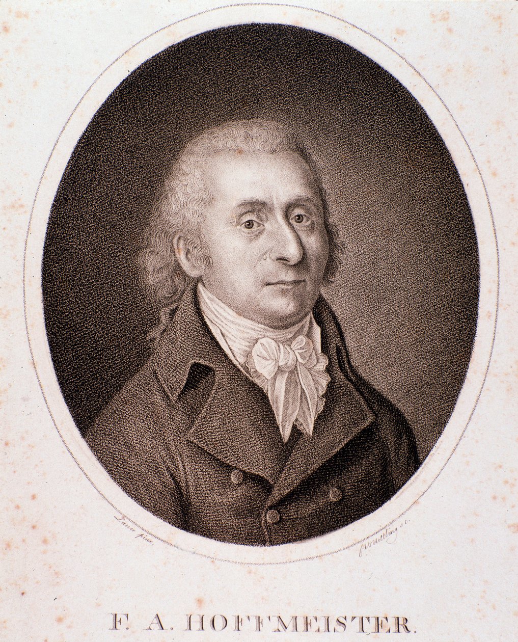 Ritratto di Franz Anton Hoffmeister (incisione) da Anonymous Anonymous