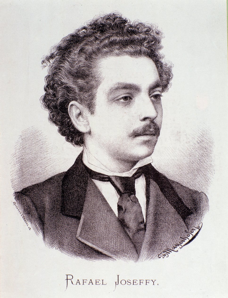 Ritratto di Rafael Joseffy (incisione) da Anonymous Anonymous
