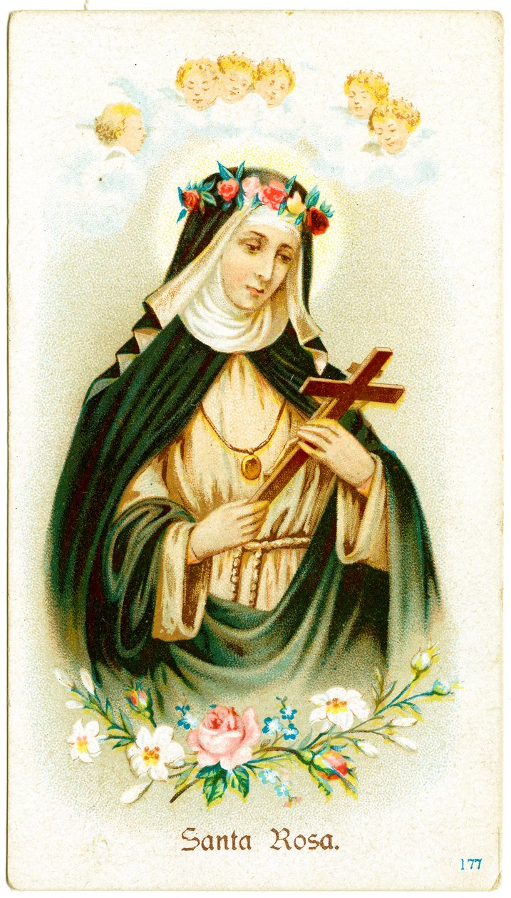 Santa Rosa da Lima (incisione) da Anonymous Anonymous