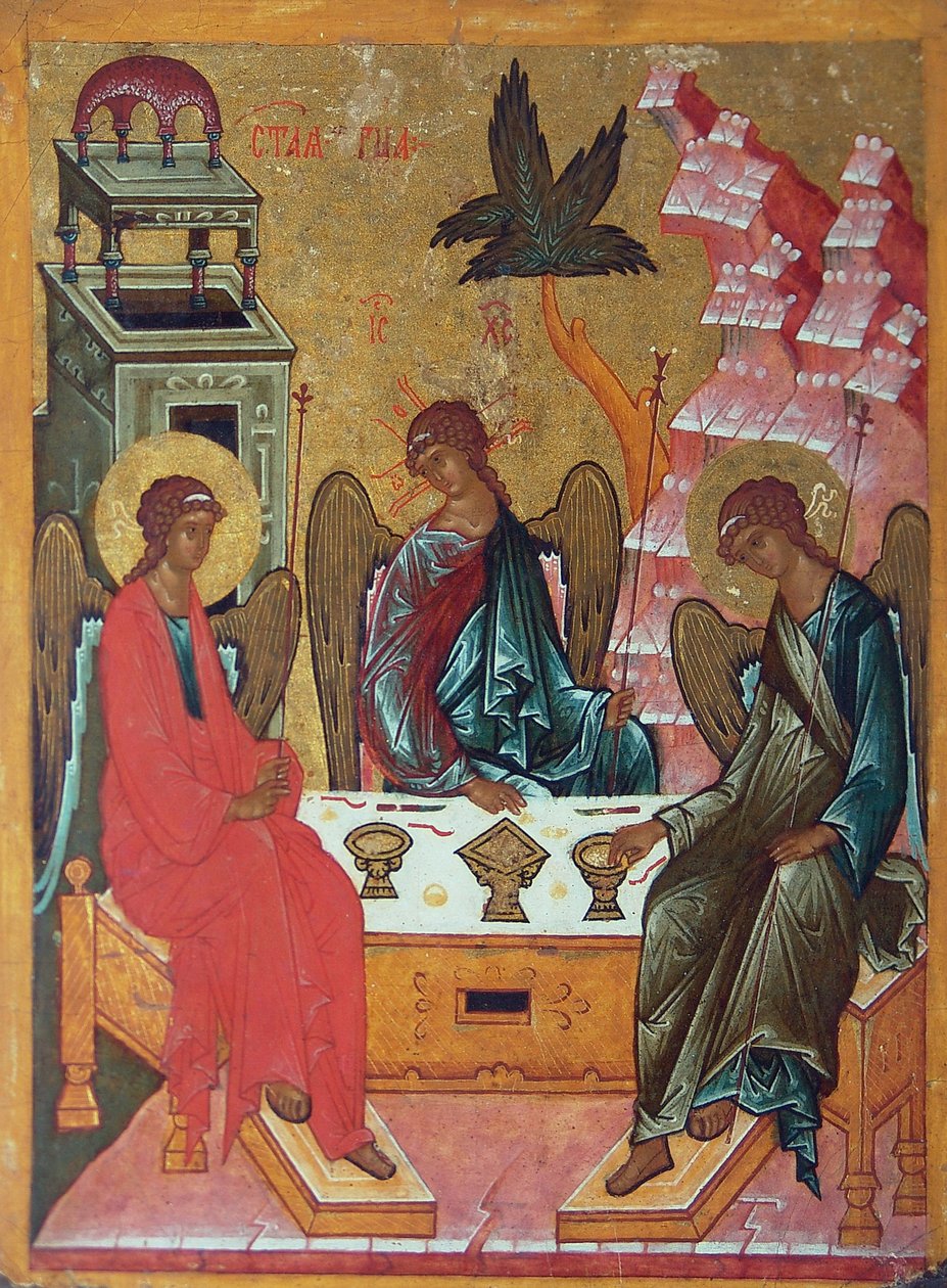 La Santissima Trinità da Anonymous Russian icon painter