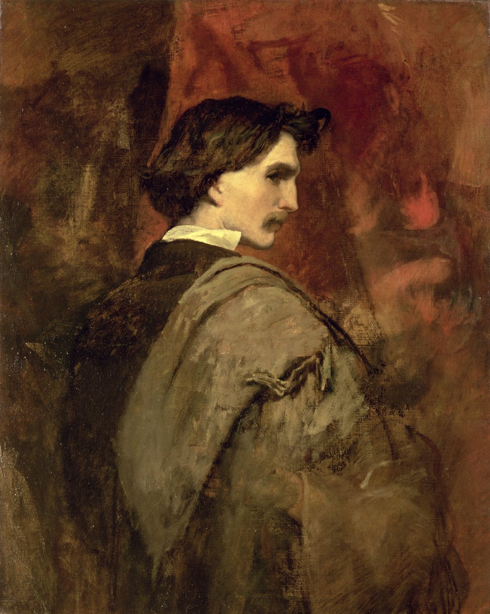 Autoritratto, c.1860 da Anselm Feuerbach