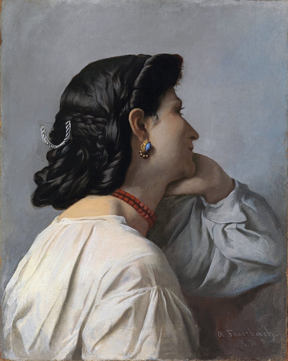 Ifigenia, testa di donna da Anselm Feuerbach