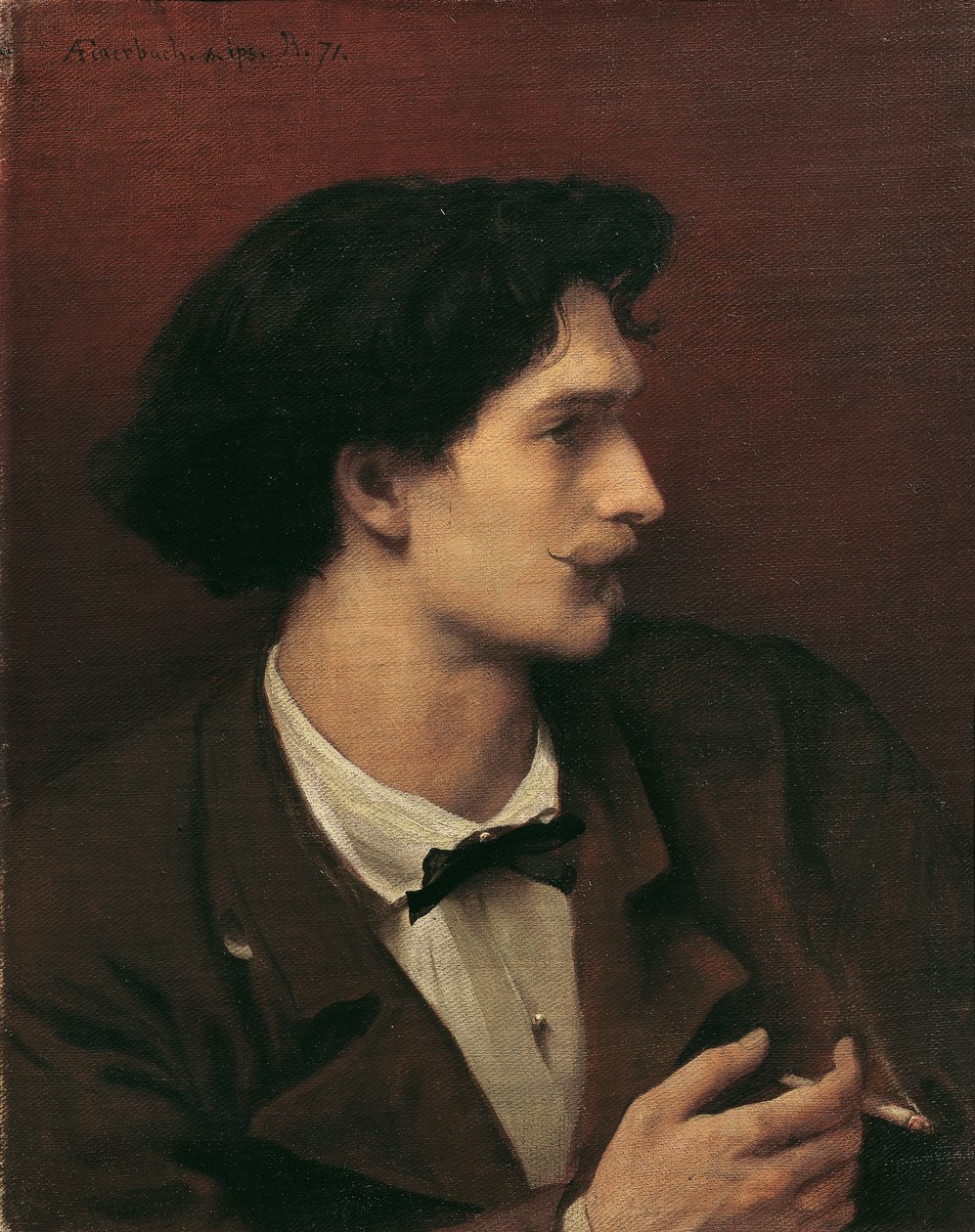 Autoritratto con sigaretta da Anselm Feuerbach