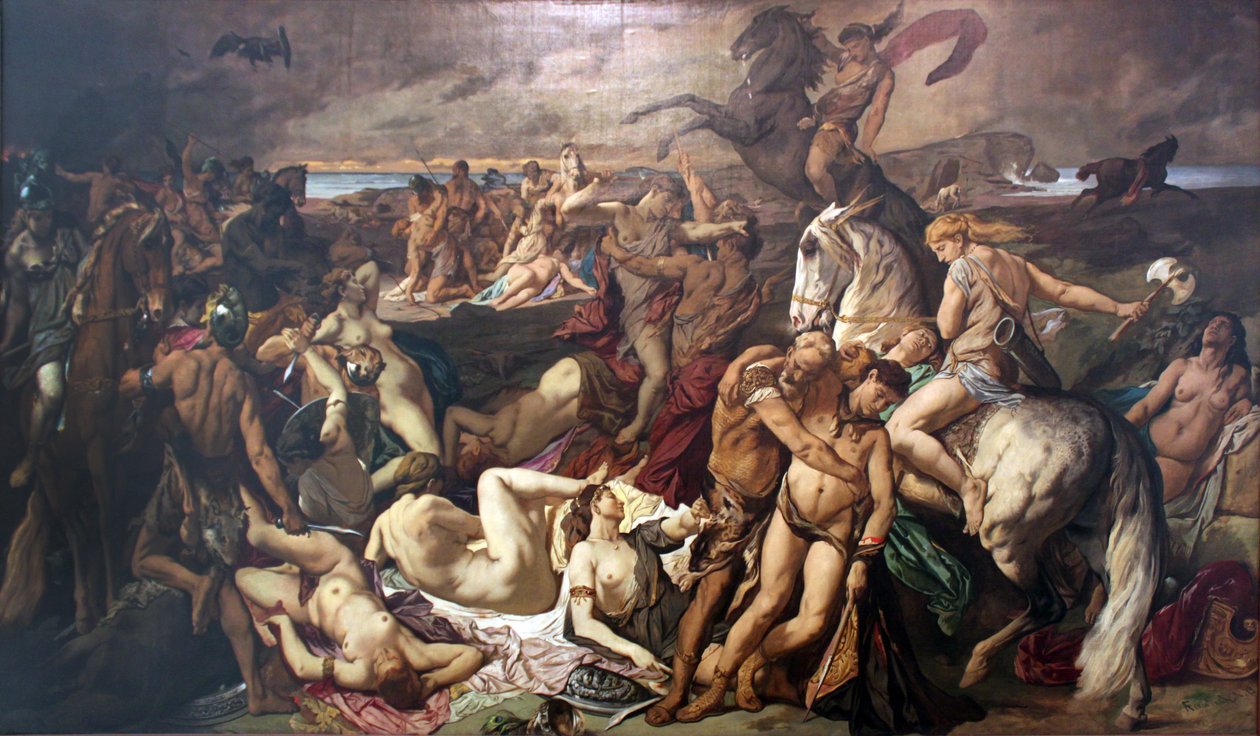 La battaglia delle Amazzoni (seconda versione) da Anselm Feuerbach
