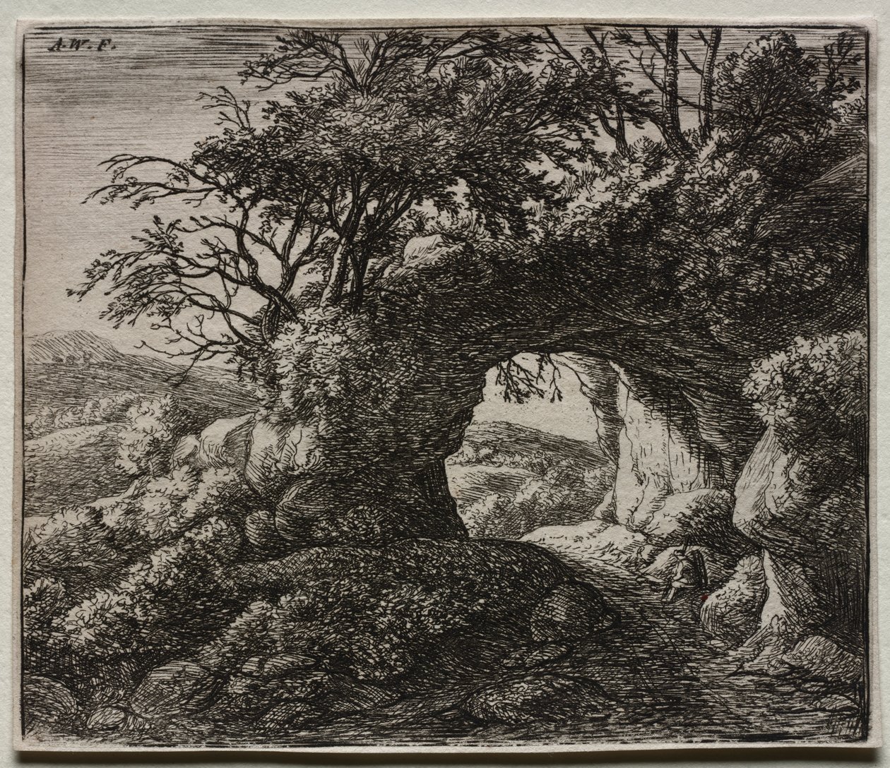 Quattro Paesaggi: La Roccia Forata da Anthonie Waterloo