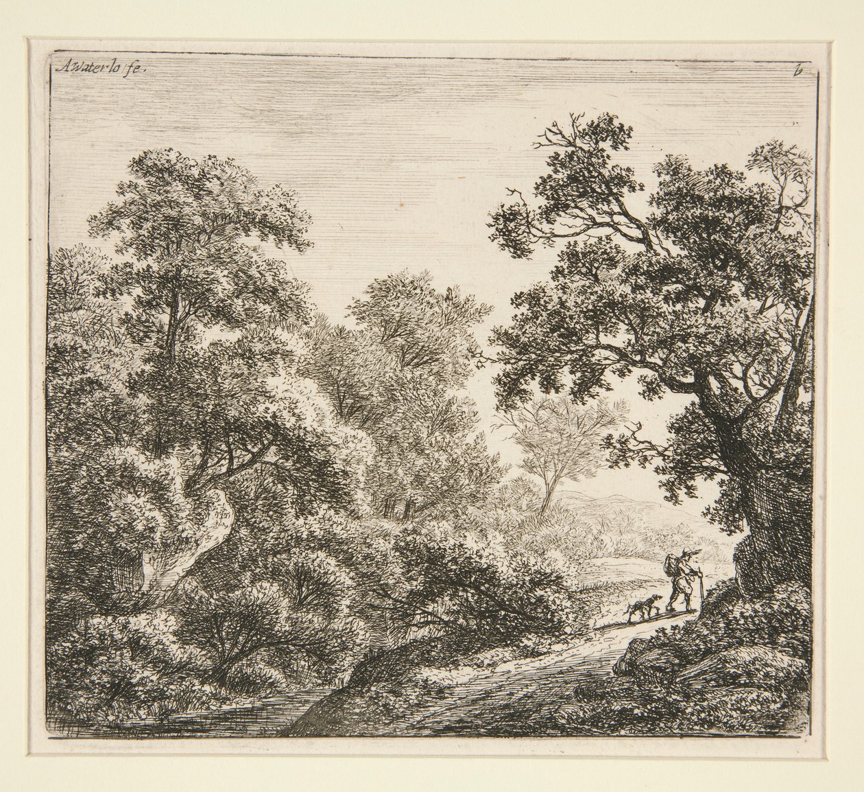 Paesaggio (Il viaggiatore e il suo cane) da Anthonie Waterloo