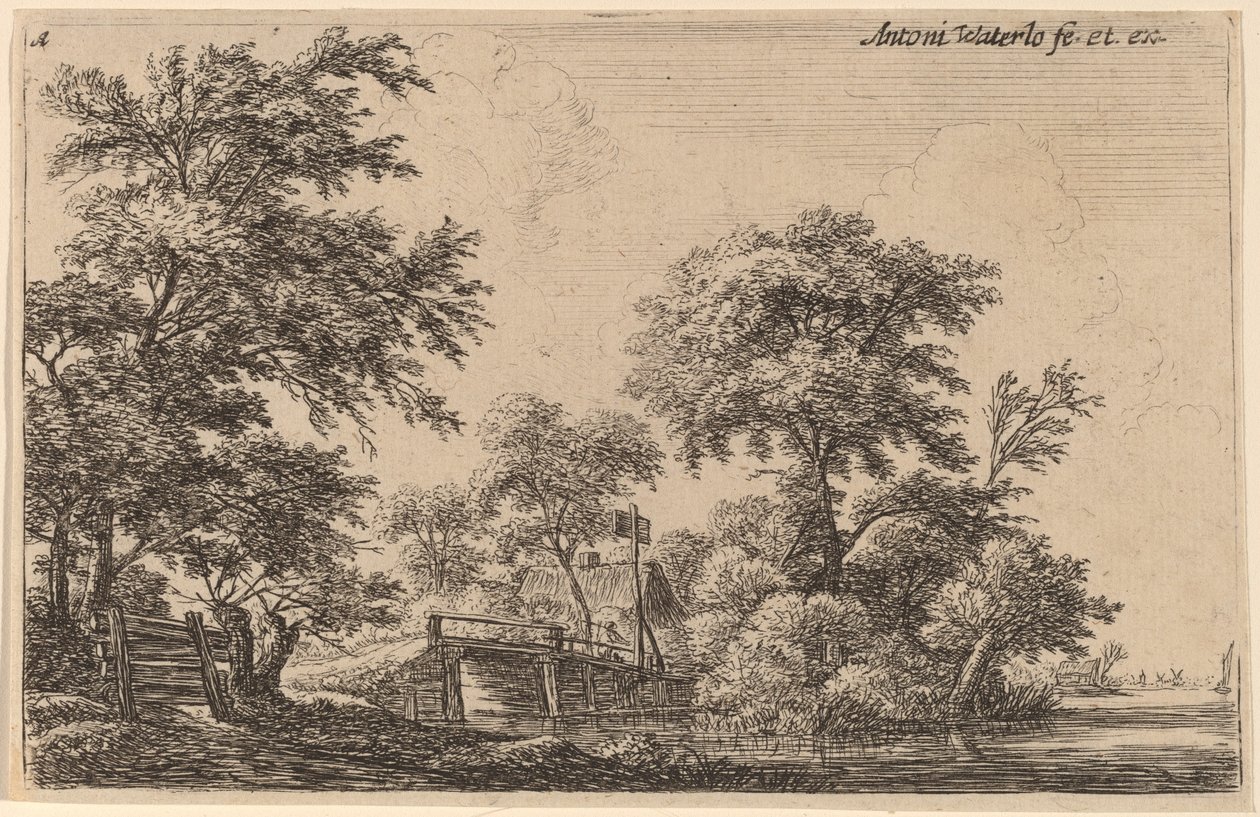 Assi attaccate a quattro alberi da Anthonie Waterloo