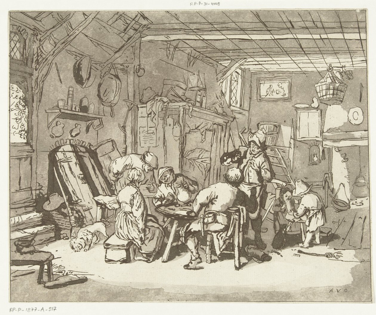 Interno contadino da Anthonie van den Bos