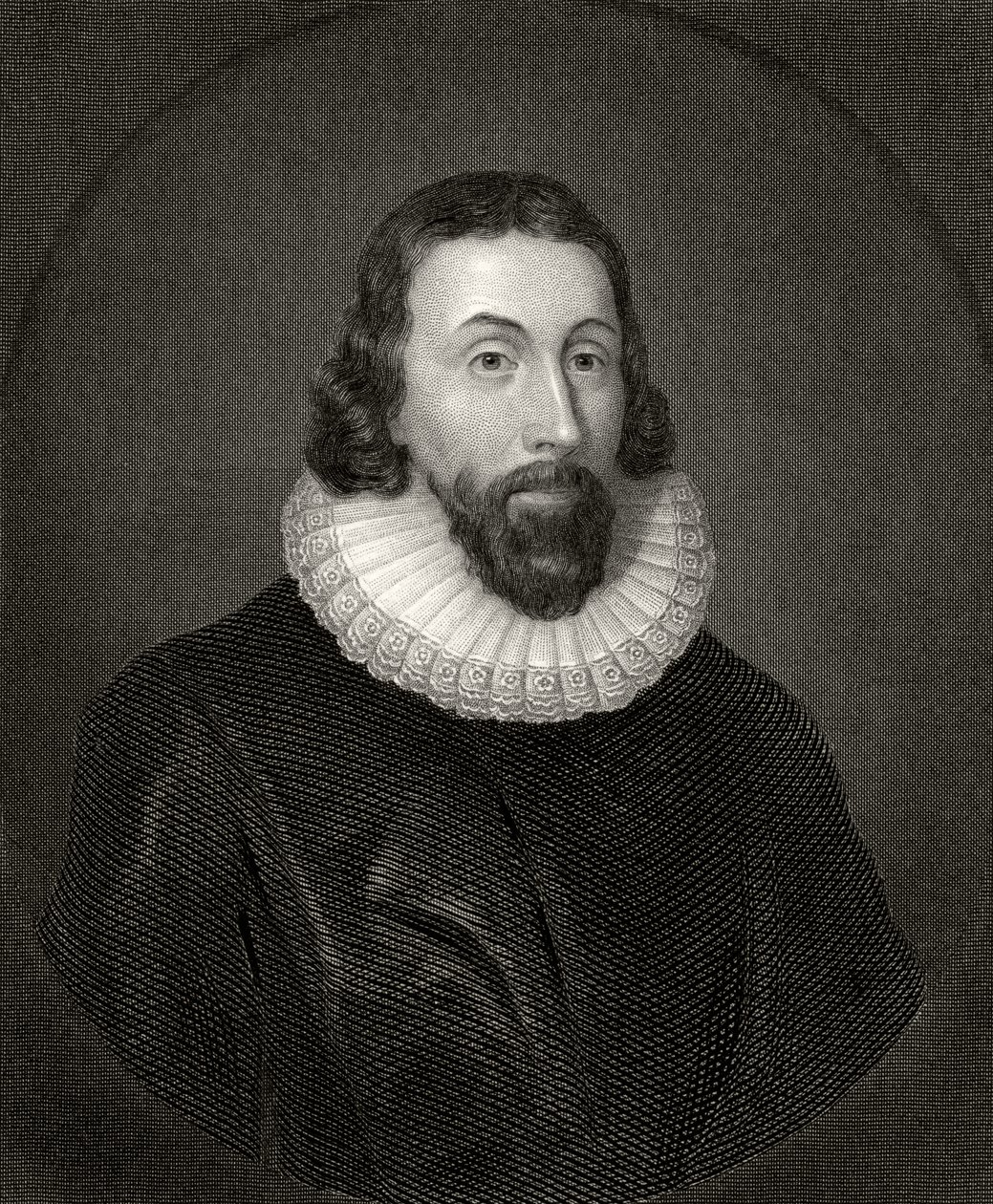 John Winthrop, inciso da Charles William Sharpe (1818-99) da Anthony van Dyck