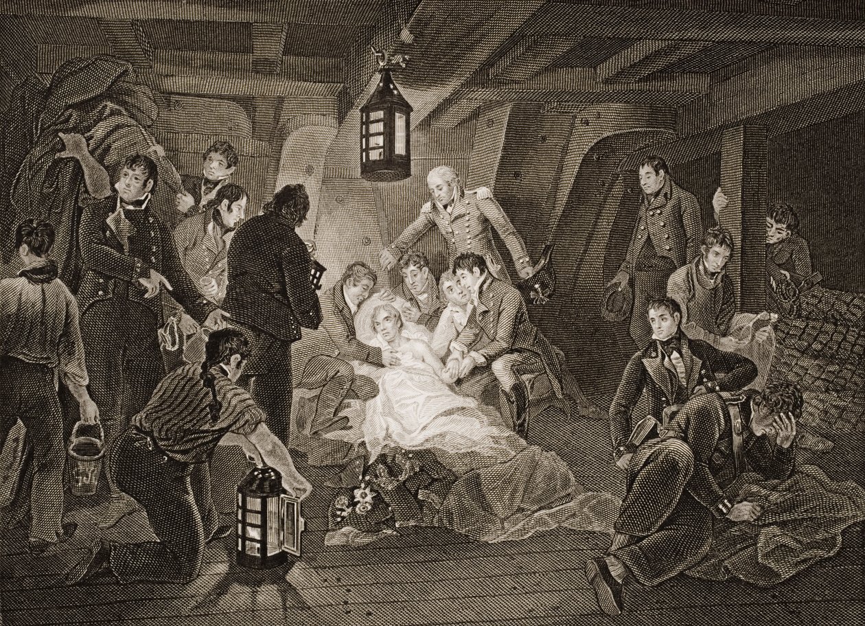 La morte di Lord Nelson, illustrazione da 