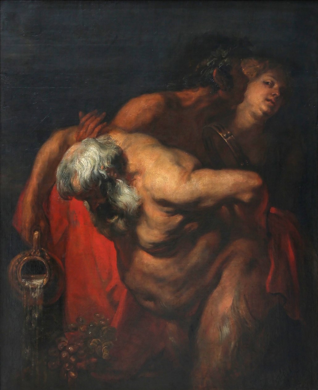 Sileno ubriaco sostenuto da un fauno e una baccante da Anthony van Dyck