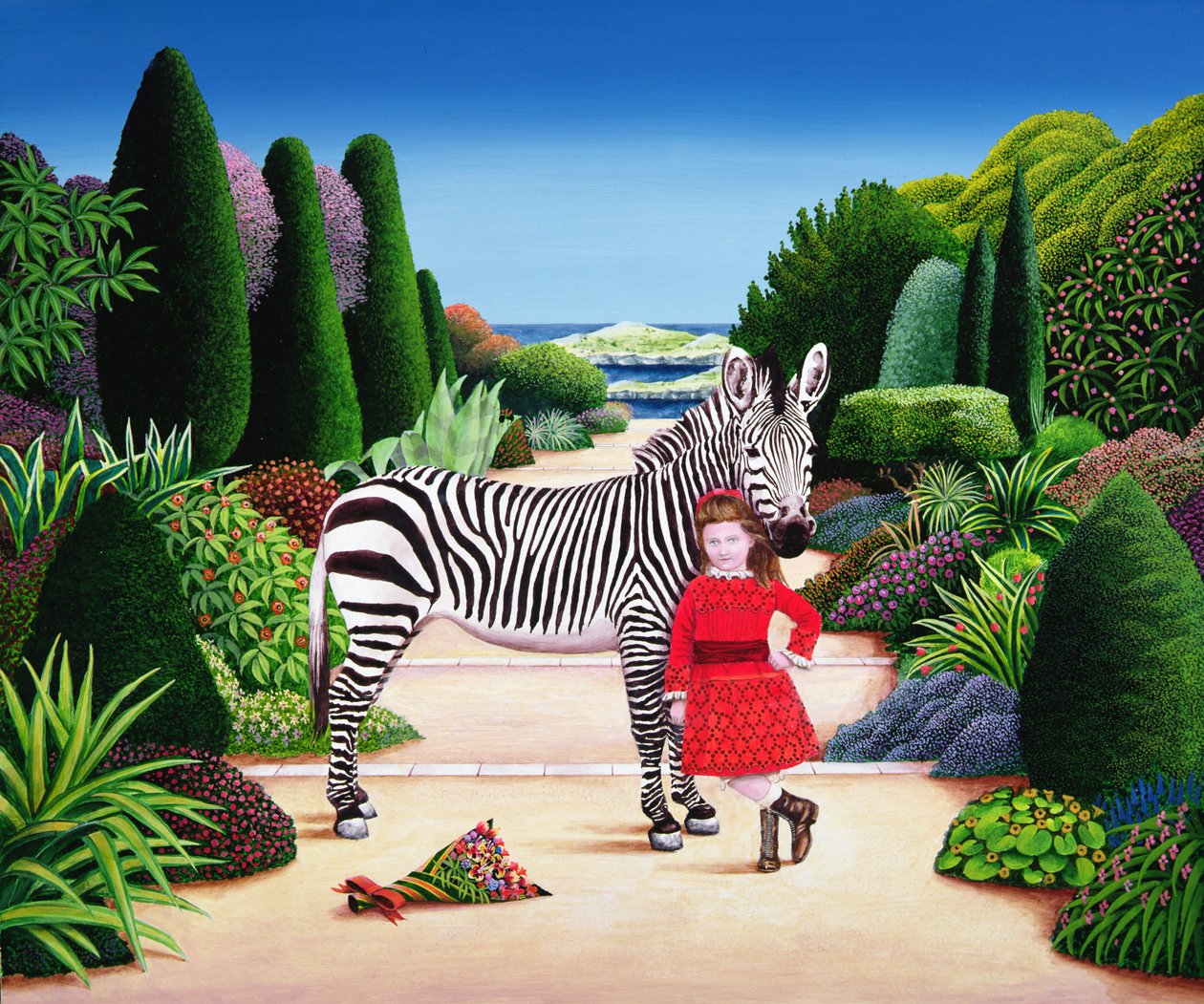 Ragazza con zebra da Anthony Southcombe