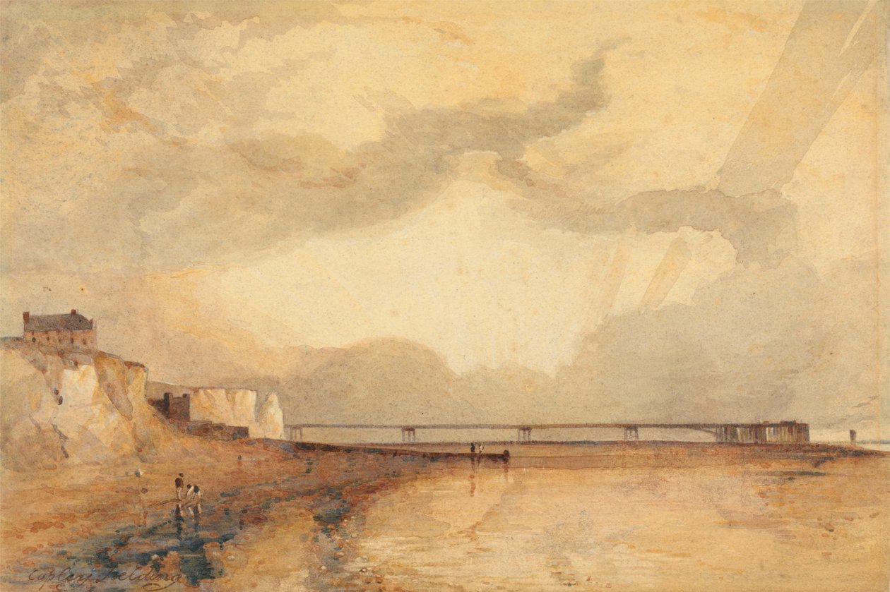 Molo marino, Brighton - Tramonto da Anthony Vandyke Copley Fielding