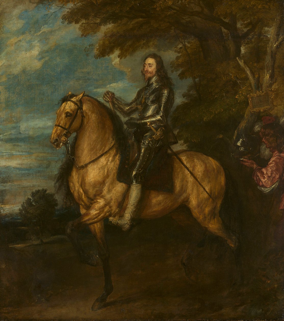 Carlo I (1600-49) a cavallo da Anthony van Dyck