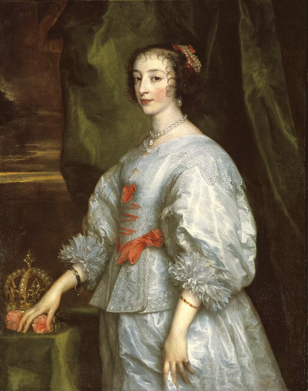 Regina Henrietta Maria (1609-69) da Anthony van Dyck