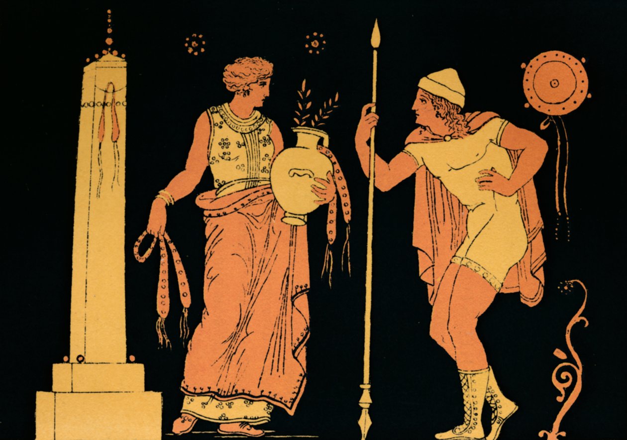 Elettra e Oreste, 1880 da Antique