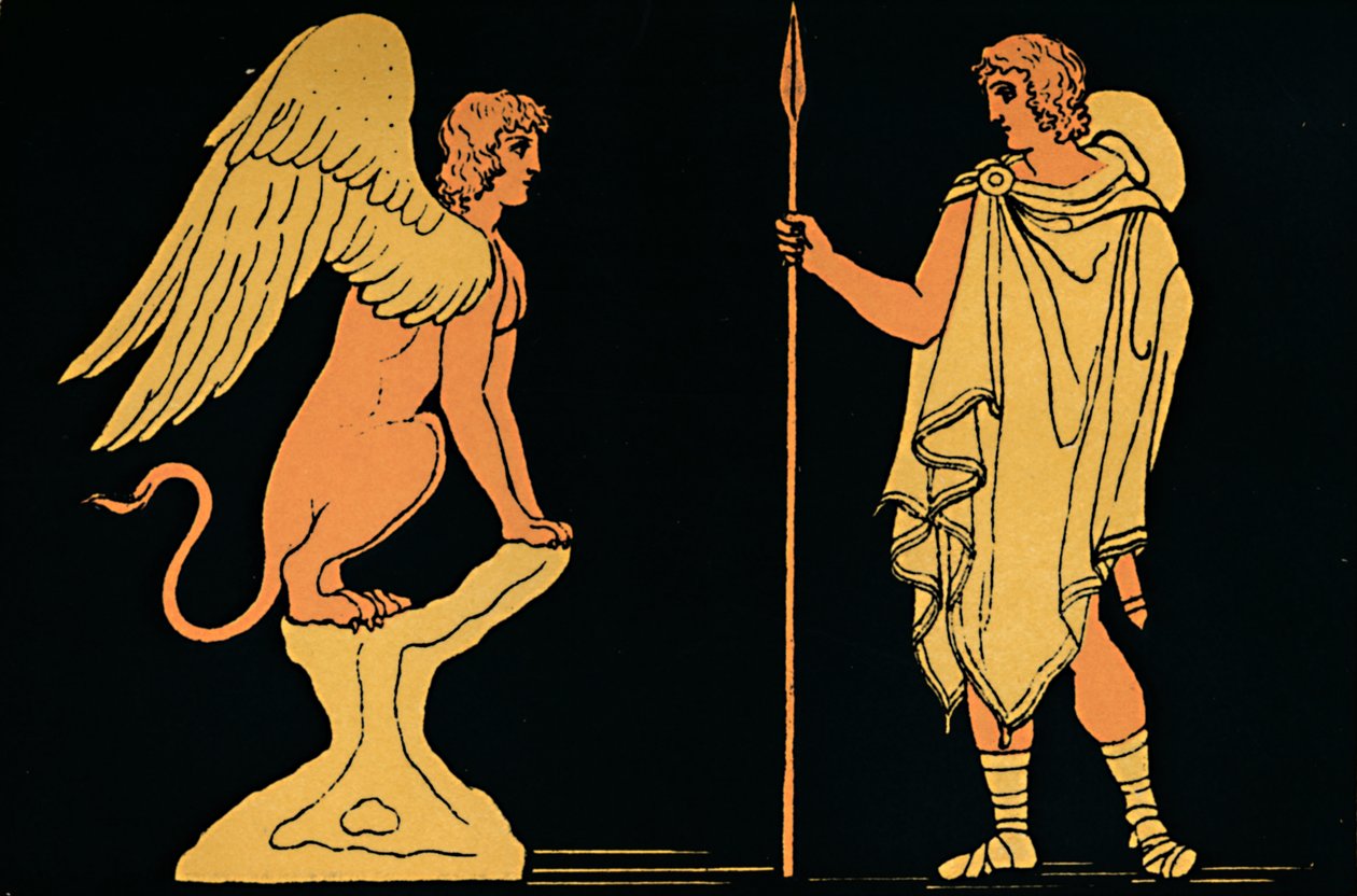 Edipo e la Sfinge, 1880 da Antique