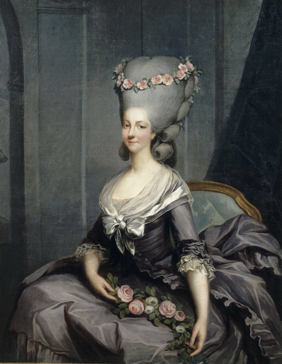 Ritratto di Maria Luisa Teresa di Savoia, principessa di Lamballe (1749-1792) da Antoine François Callet
