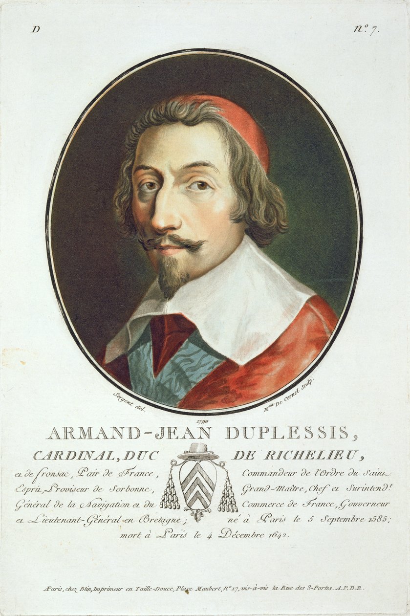 Armand Jean Duplessis, Cardinale, Duca di Richelieu, da 