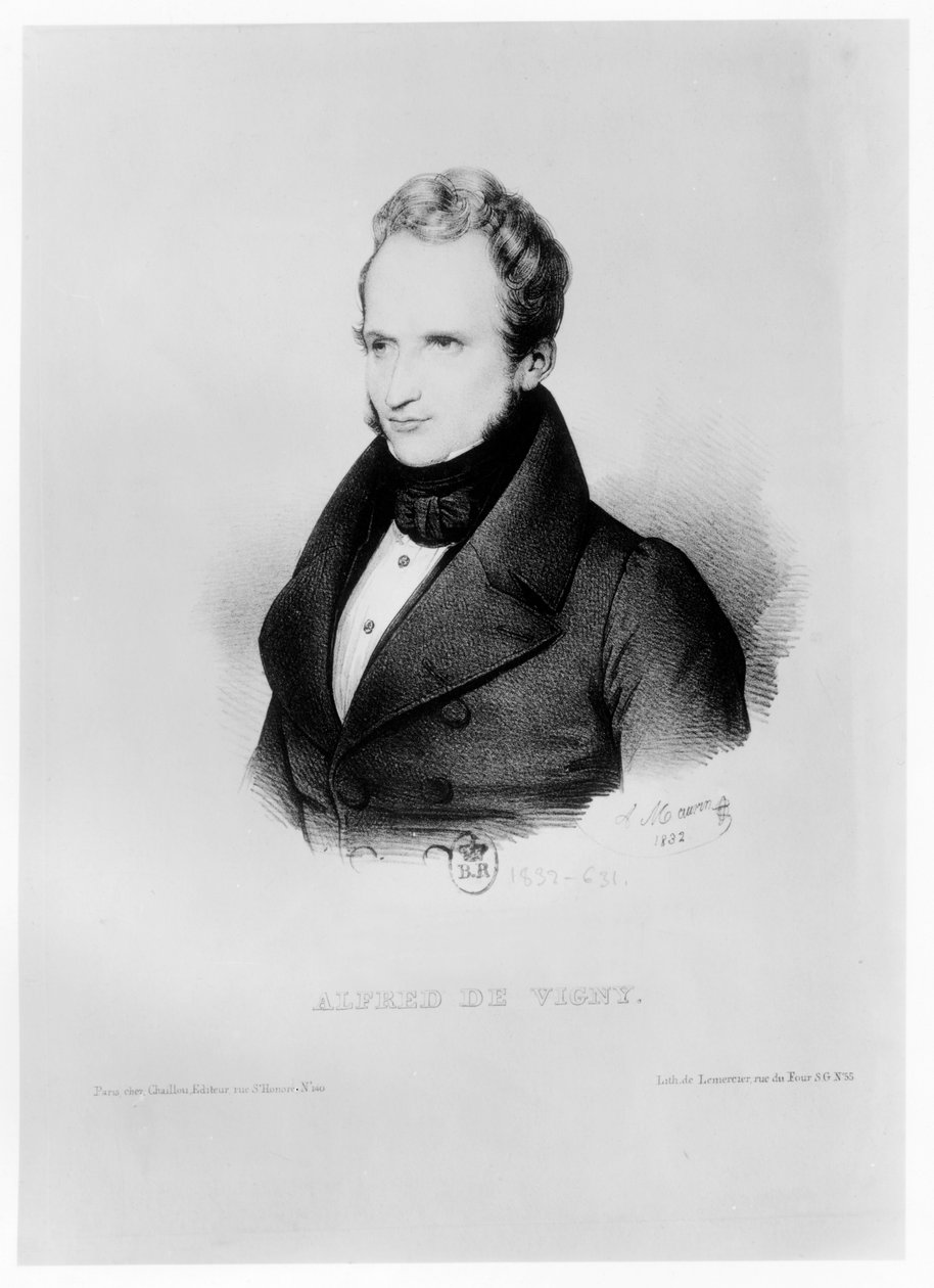 Ritratto di Alfred de Vigny, 1832 da Antoine Maurin