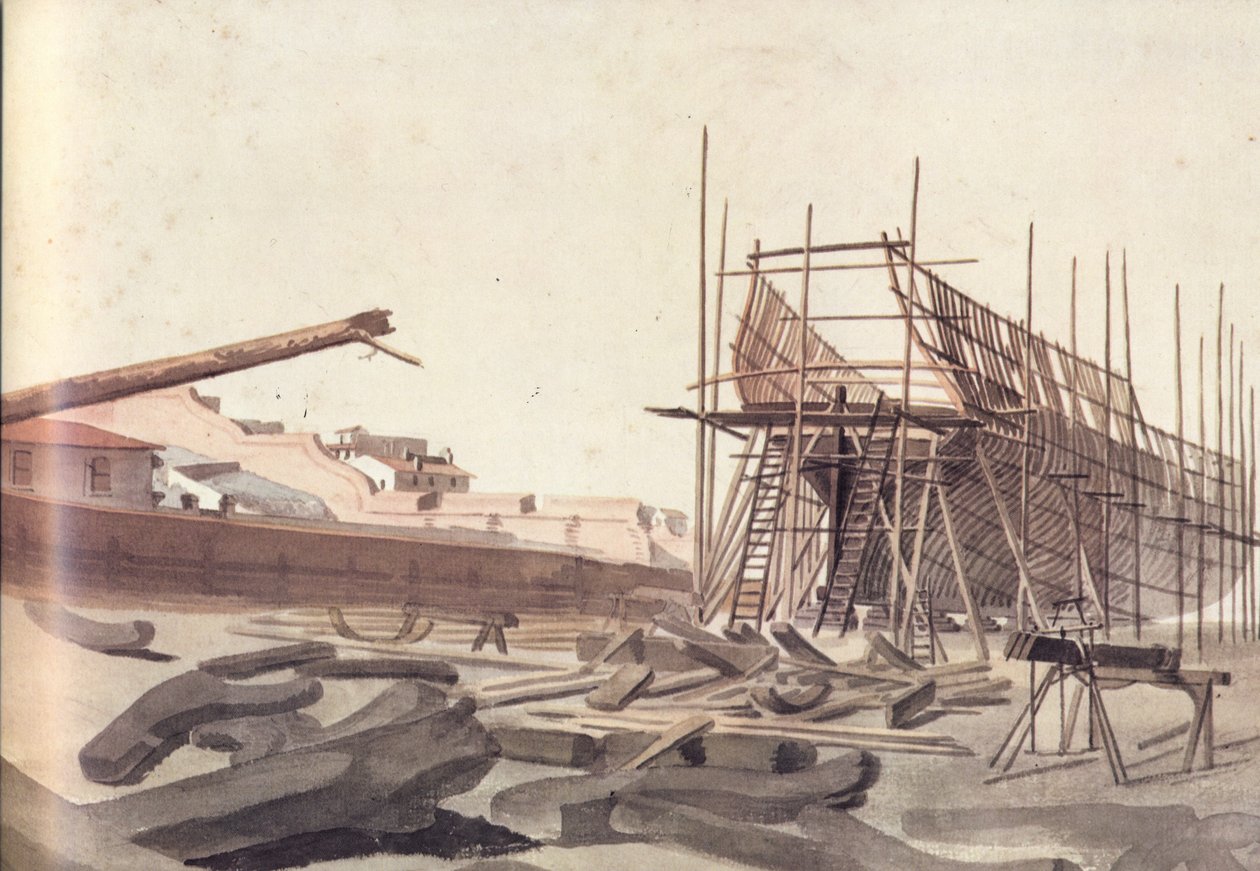 Cantiere navale di Marsiglia da Antoine Roux