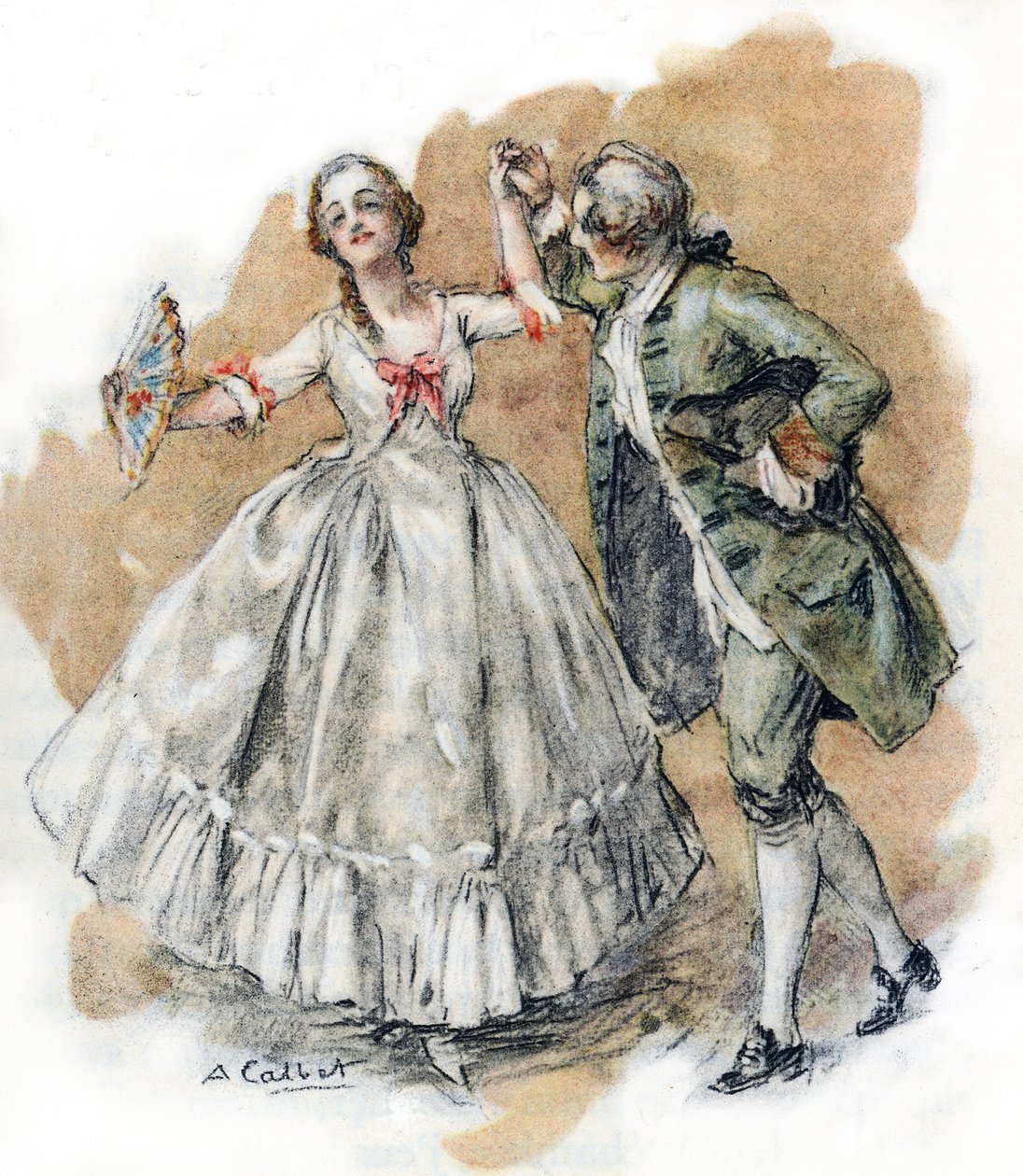 Werther che balla con Charlotte da Antoine Calbet