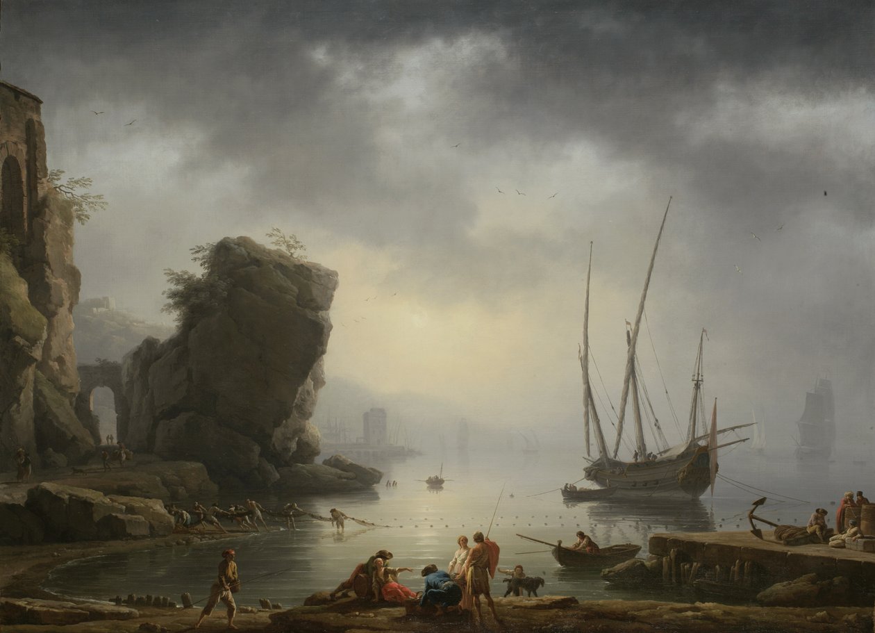 Scena costiera mediterranea, 1746 da Antoine Charles Horace Vernet