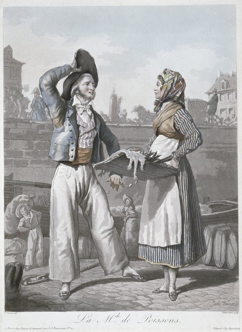 Il venditore di pesce da Antoine Charles Horace Vernet