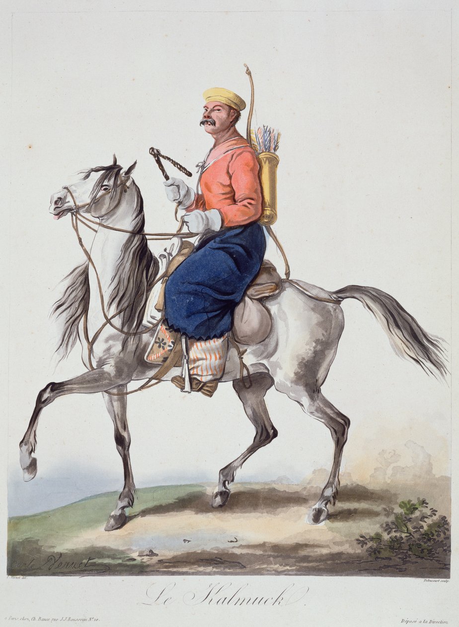 Il Kalmyk da Antoine Charles Horace Vernet