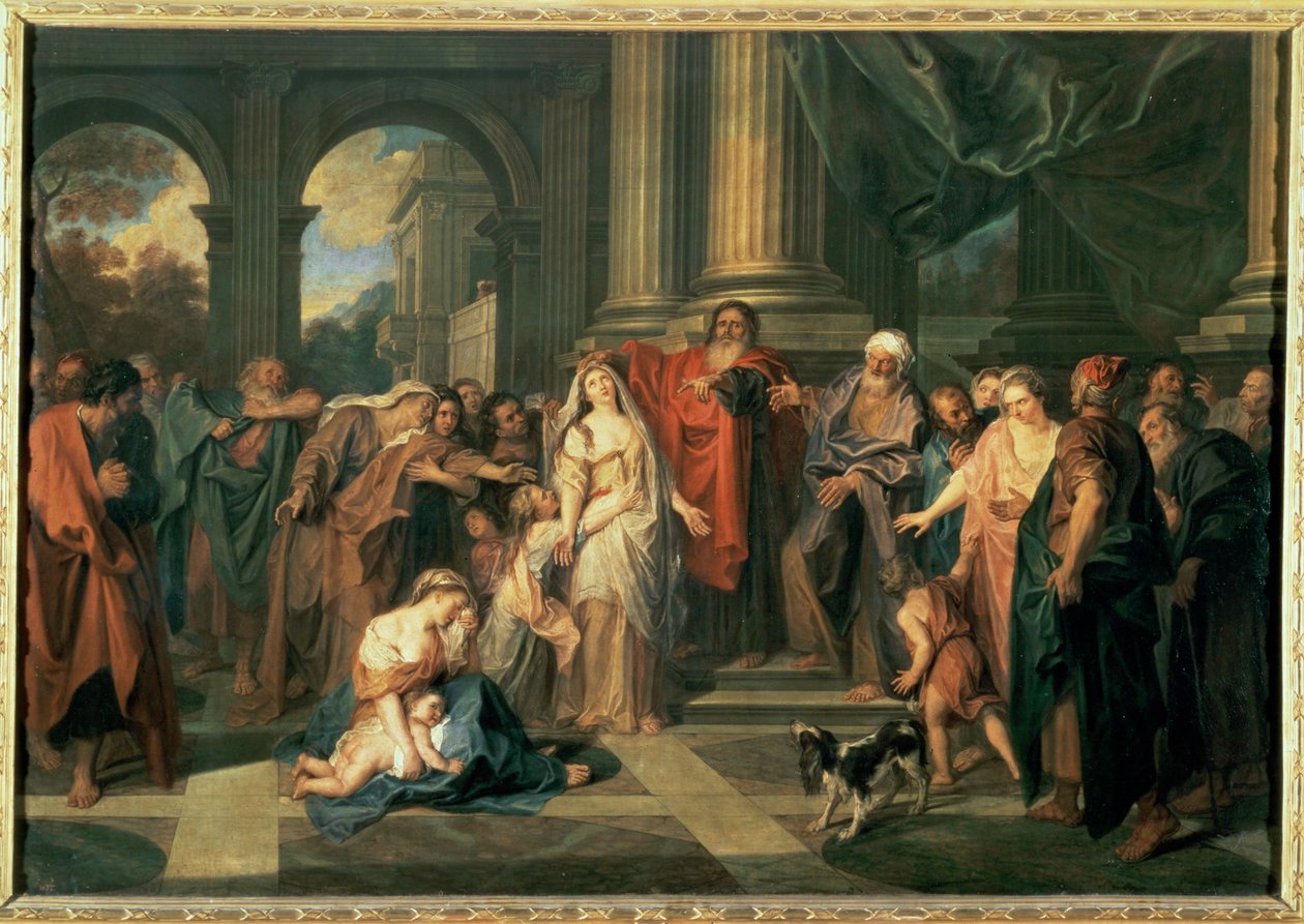 Susanna accusata di adulterio... (dipinto su tela) da Antoine Coypel