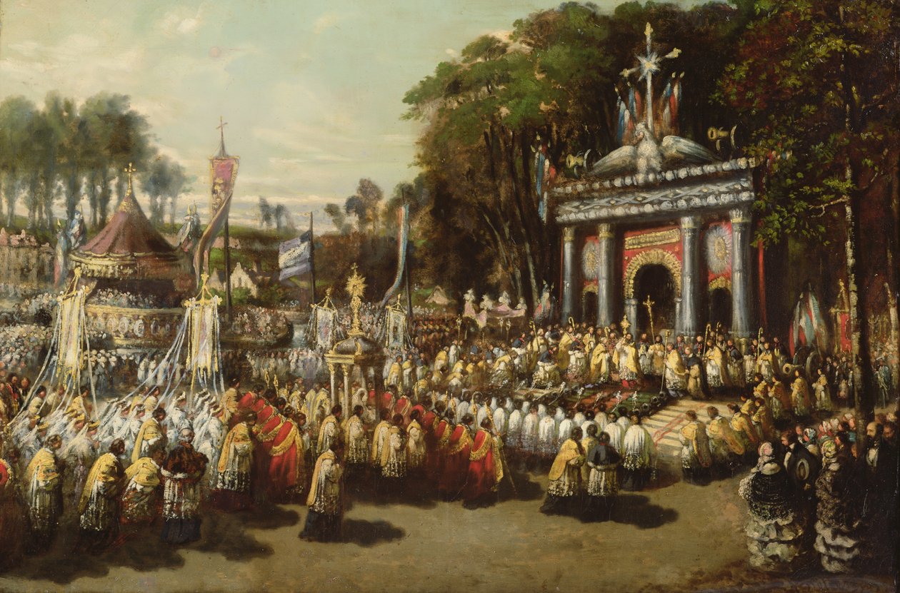 Processione del Santissimo Sacramento, 1855 da Antoine Detrez