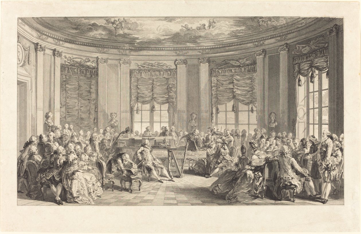 Il concerto da Antoine Jean Duclos after Augustin de Saint Aubin