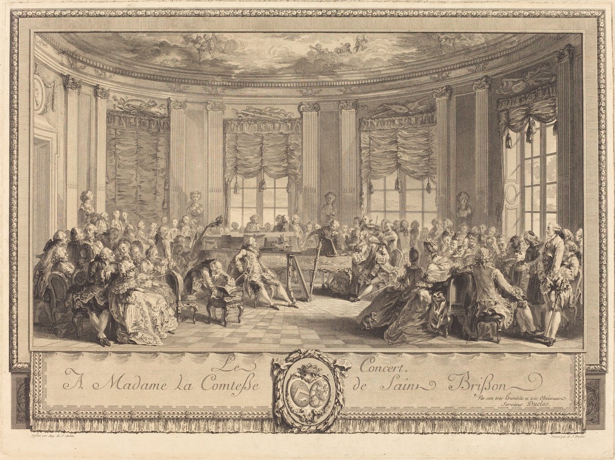 Il concerto da Antoine Jean Duclos after Augustin de Saint Aubin