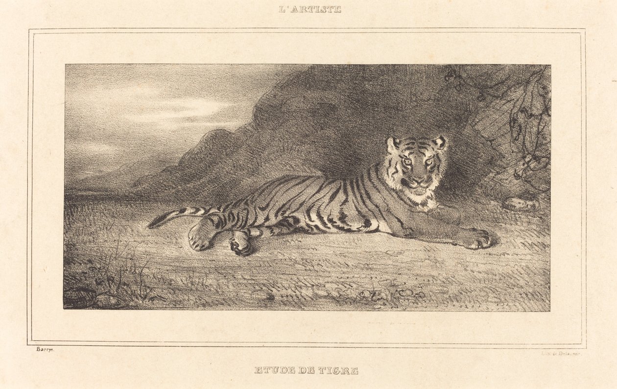 Studio di una tigre da Antoine Louis Barye
