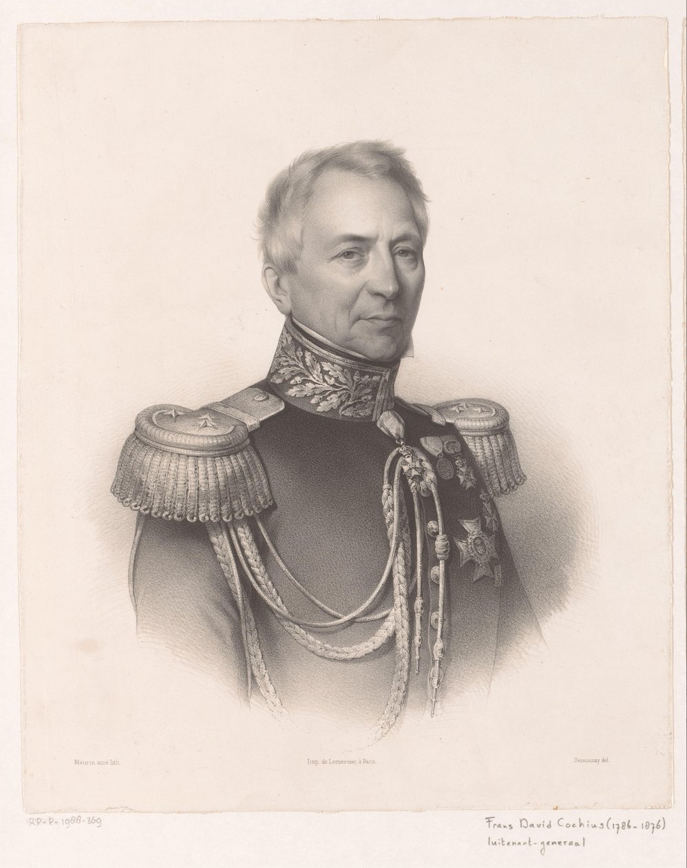 Ritratto di Frans David Cochius da Antoine Maurin