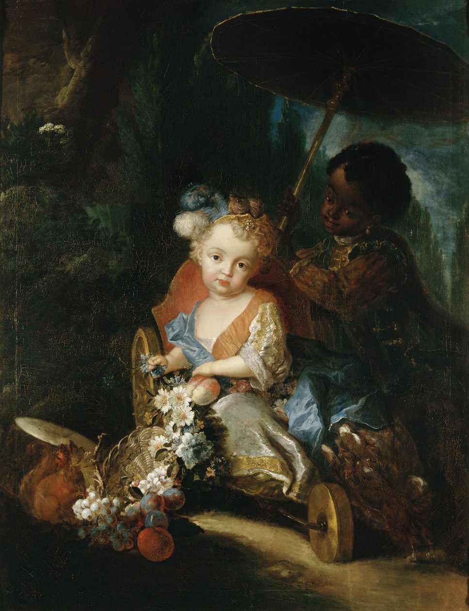 Tedesco: Il principe Friedrich Ludwig nella carrozza da giardino da Antoine Pesne