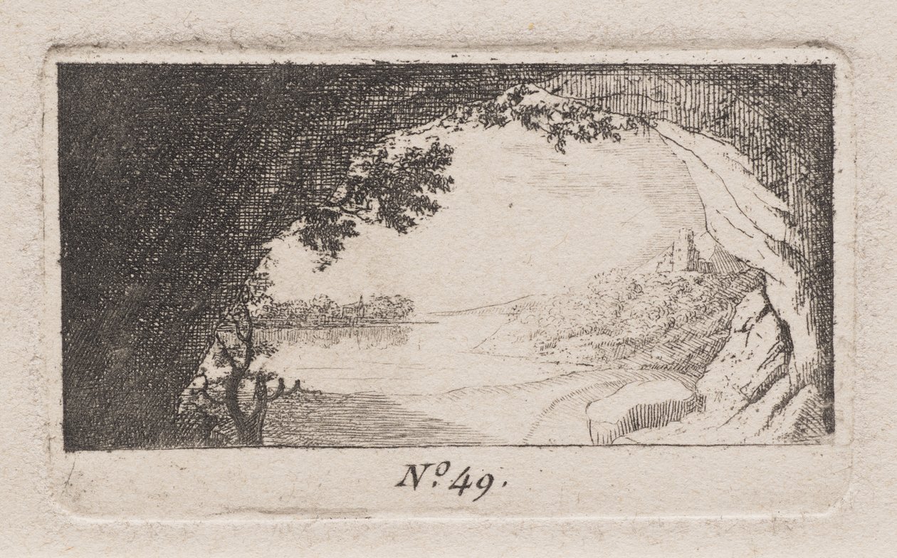Paesaggio con rocce arcuate da Antoine de Marcenay de Ghuy