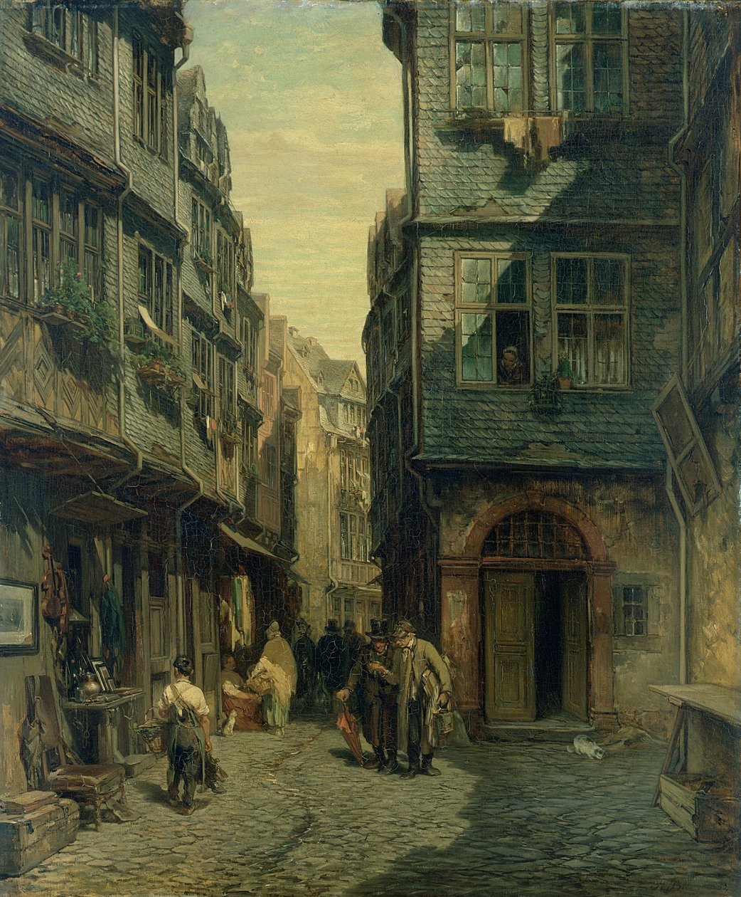 Il quartiere ebraico di Francoforte, 1883 da Anton Burger