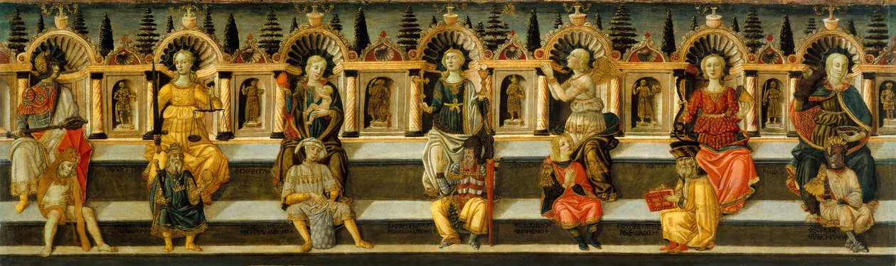 Le sette virtù da Anton Francesco dello Scheggia