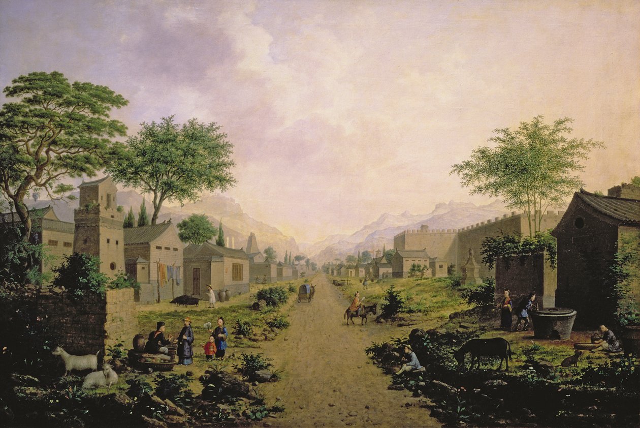 Una città in Cina, 1864 da Anton Mikhailovich Legashov