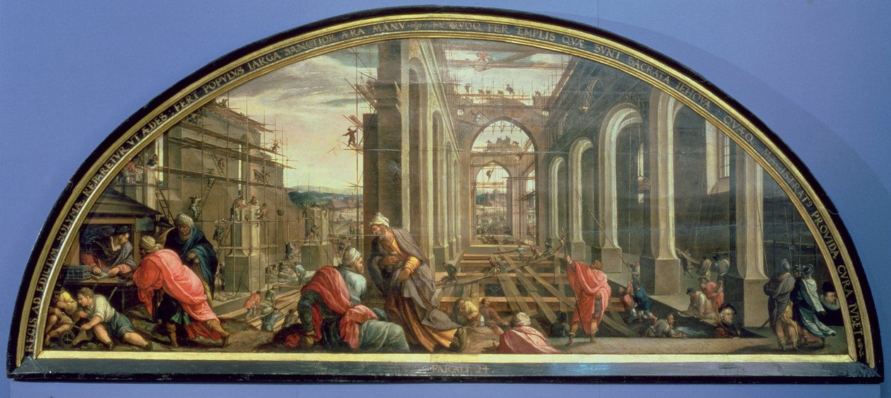 Ricostruzione del Tempio da parte del re Joas da Anton Moller