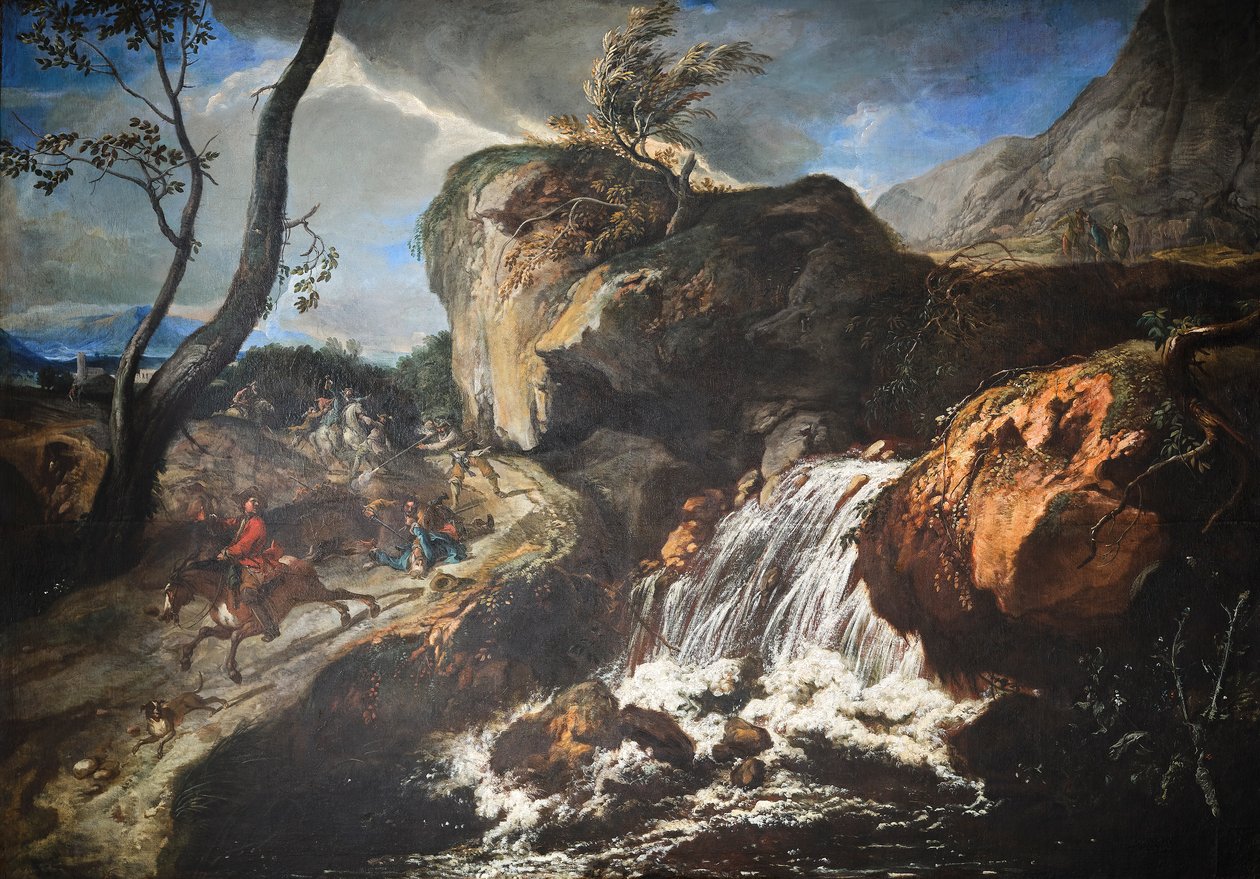Paesaggio con assalto da Anton Faistenberger