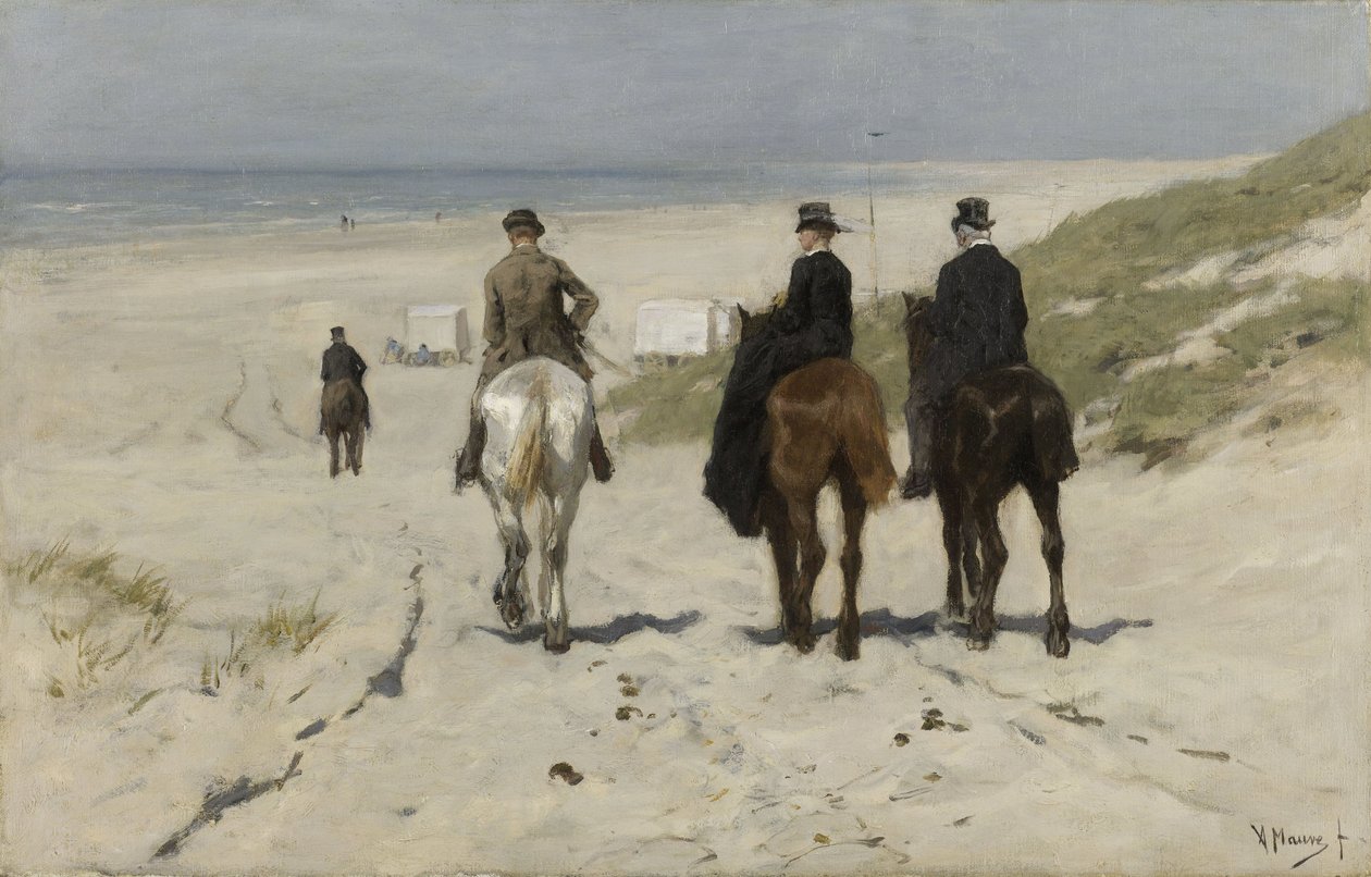 Passeggiata mattutina sulla spiaggia da Anton Mauve